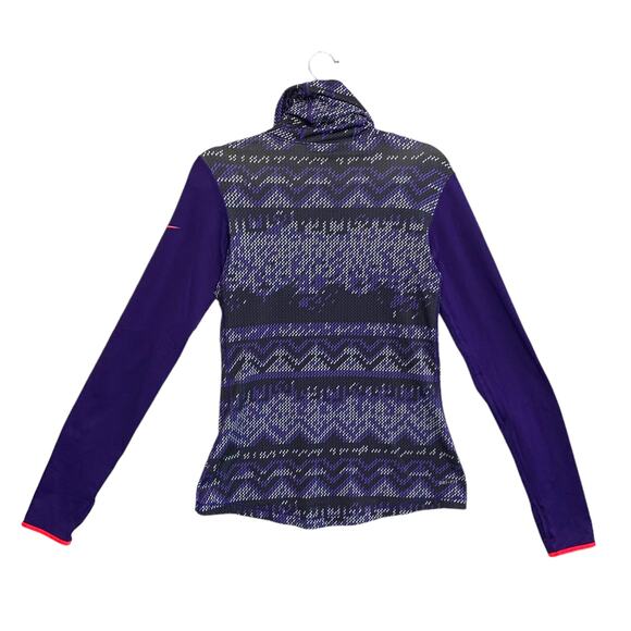Nike Pro Dri-Fit Funnel Neck Long Sleeve Pullover Women's Sz M Purple - Picture 2 of 7